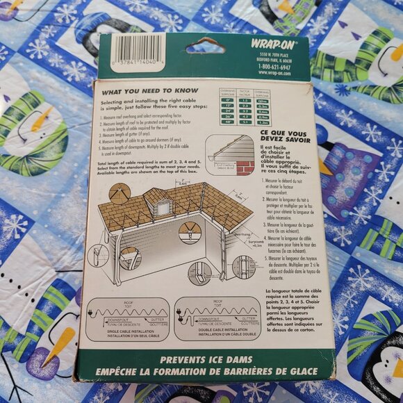 Roof / Gutter Electric De-Icing Cable 40ft - 200 Watts Wrap-On Brand - Picture 5 of 5